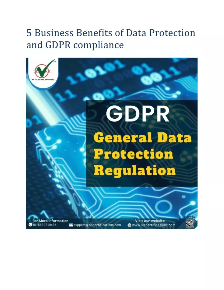 5 business benefits of data protection and gdpr