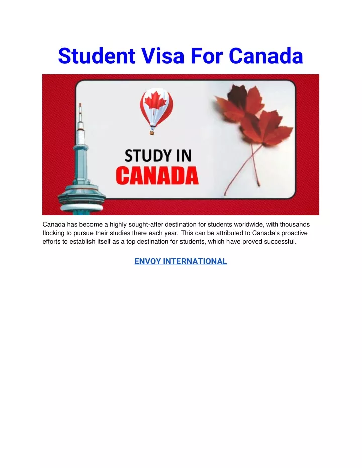 student visa for canada