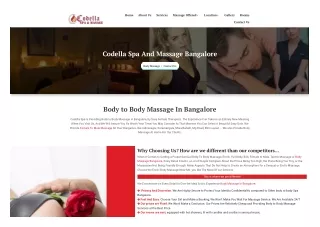 Massage service in Bangalore