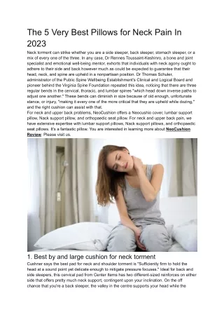 the 5 very best pillows for neck pain in 2023
