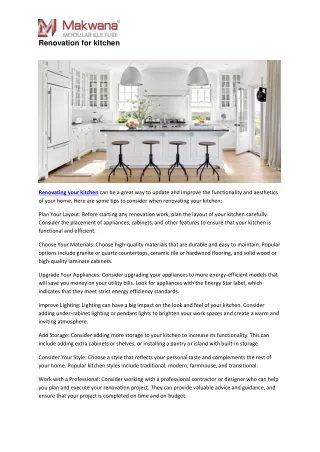 PPT - Renovation for kitchen PowerPoint Presentation, free download ...