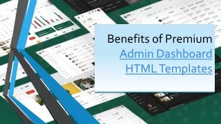Benefits of Premium admin dashboard templates