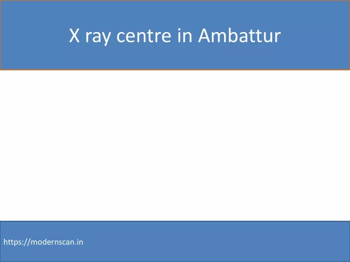 x ray centre in ambattur