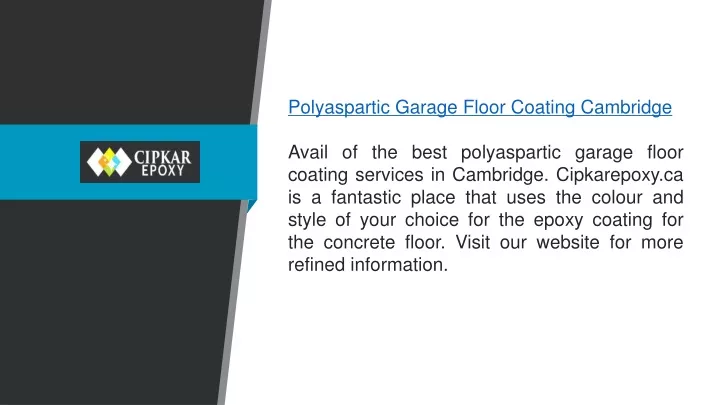 polyaspartic garage floor coating cambridge avail