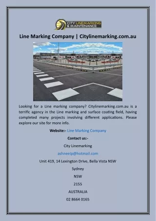 Line Marking Company  Citylinemarking.com