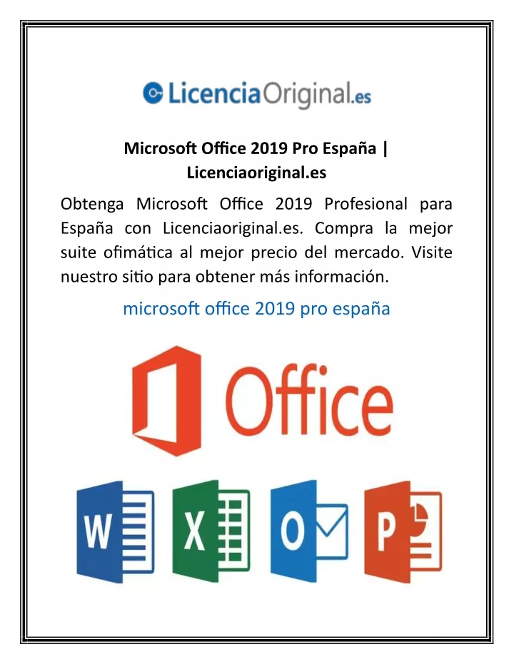 microsoft office 2019 pro espa a licenciaoriginal