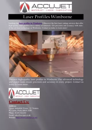 looking for laser profiles in wimborne discover