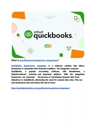 what is quickbooks breadwinner integration