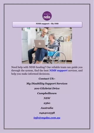 NDIS support - My DSS