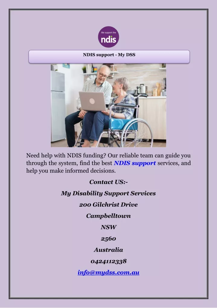 ndis support my dss