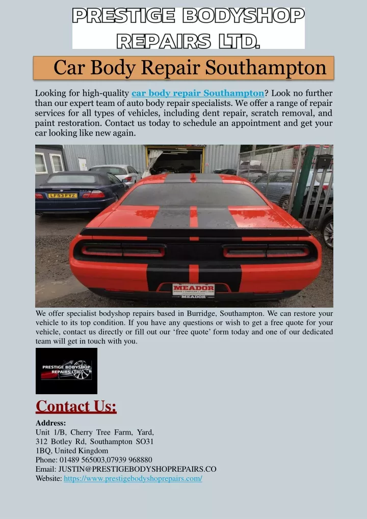 car body repair southampton