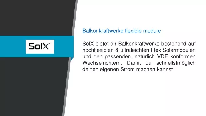 balkonkraftwerke flexible module solx bietet