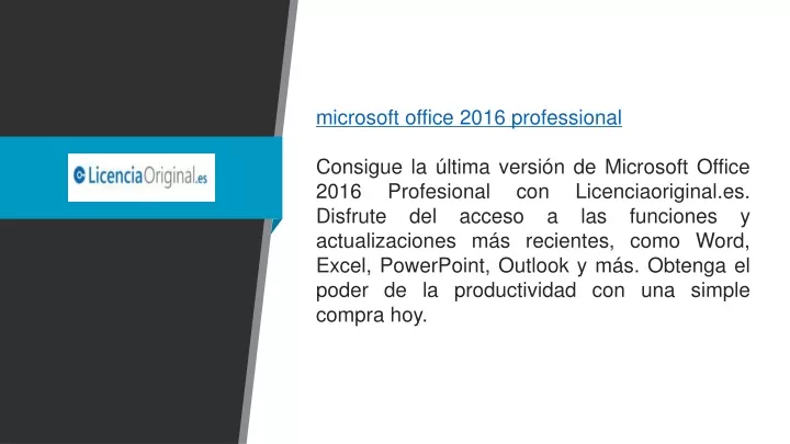 microsoft office 2016 professional consigue