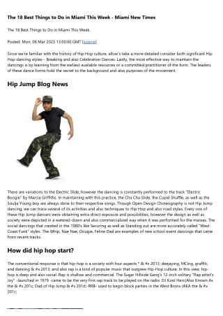 Background Of Hip Jump Dancing: Truths Concerning A Powerful Category Lovetoknow