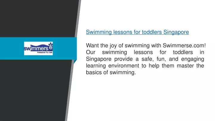 swimming lessons for toddlers singapore want