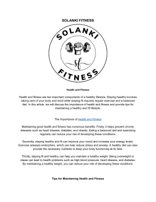 solanki fitness