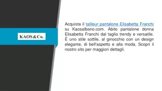 acquista il tailleur pantalone elisabetta franchi