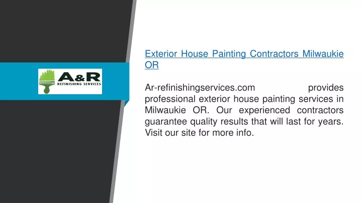 exterior house painting contractors milwaukie