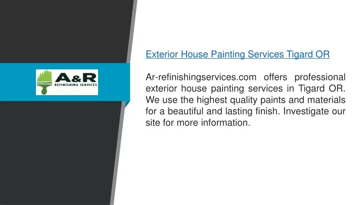 exterior house painting services tigard