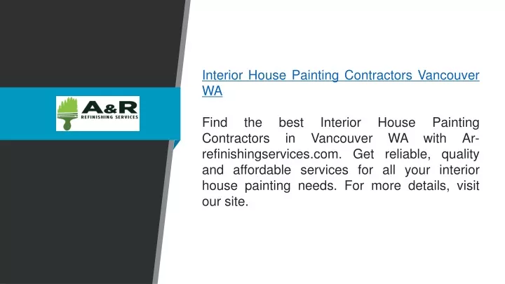 interior house painting contractors vancouver