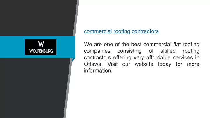 commercial roofing contractors