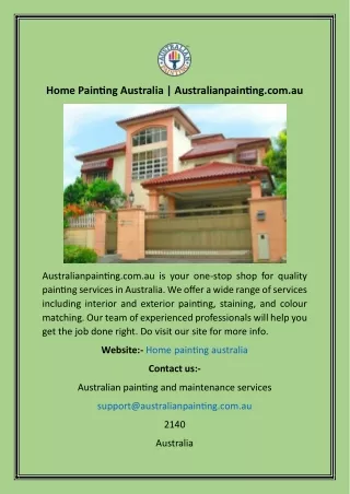 Home Painting Australia  Australianpainting.com