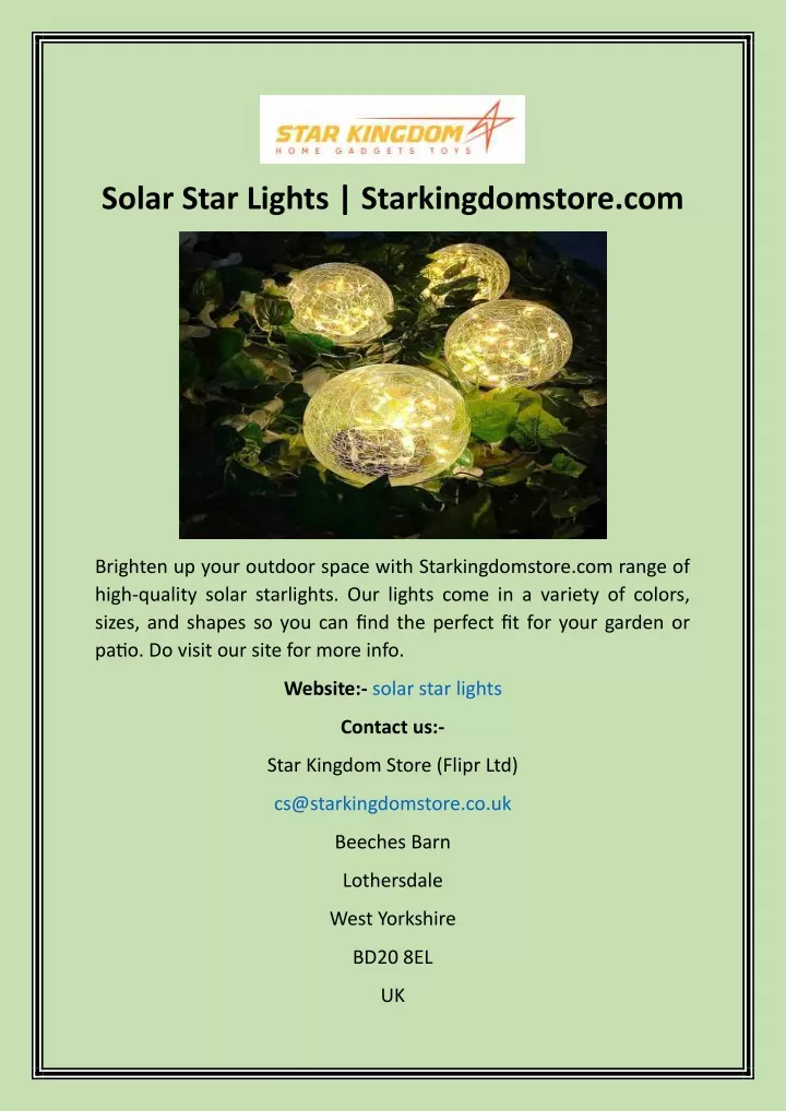 solar star lights starkingdomstore com