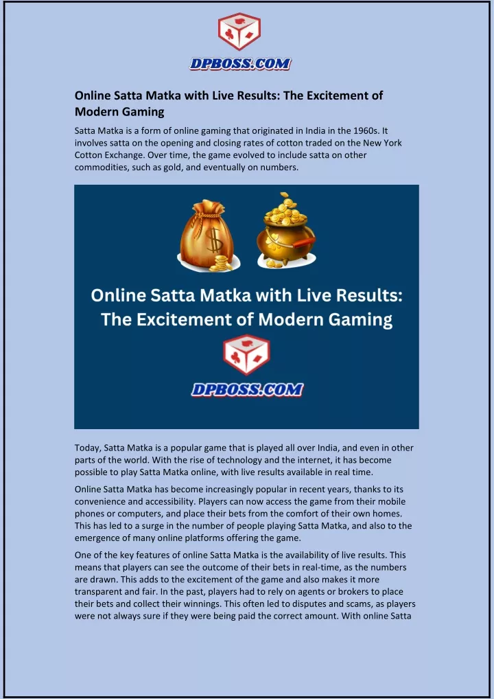 online satta matka with live results