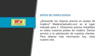 polines de madera precios buscando los mejores