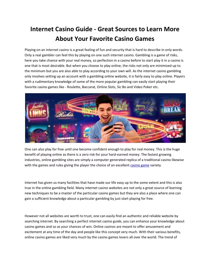 internet casino guide great sources to learn more