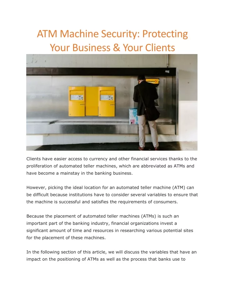 atm machine security protecting your business