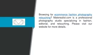 Ecommerce Fashion Photography Retouching  Materealist.com