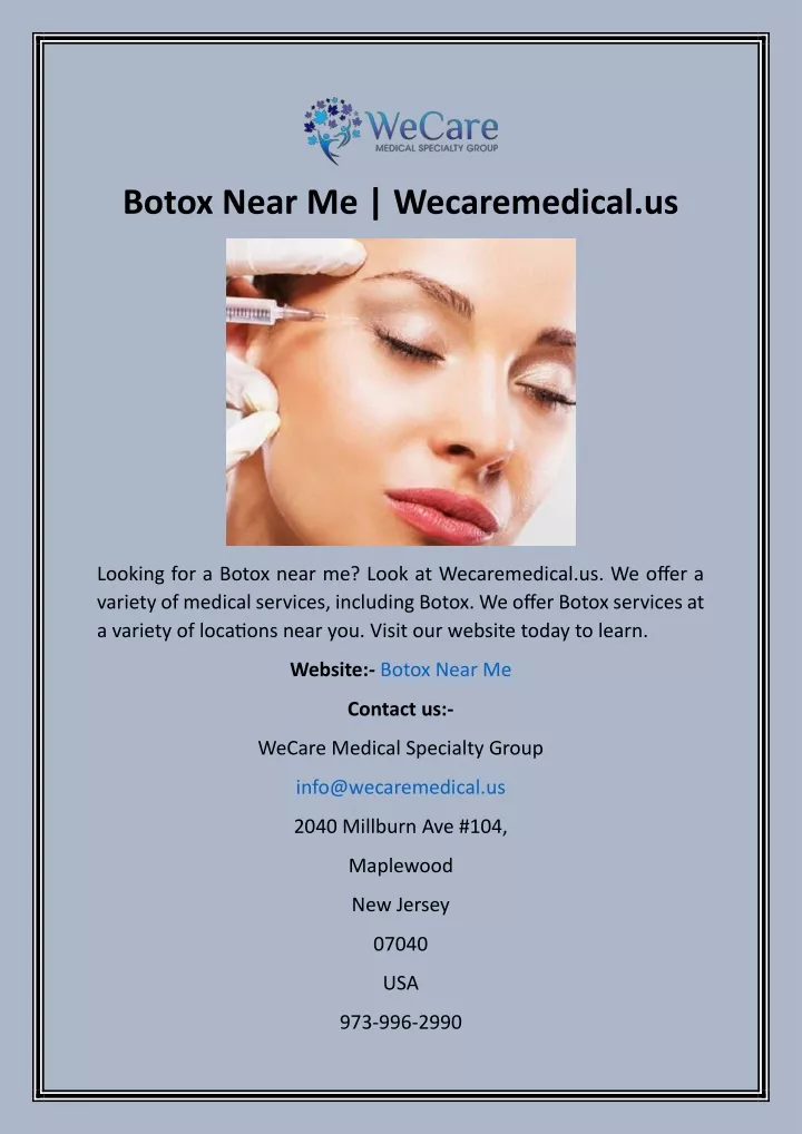 botox near me wecaremedical us