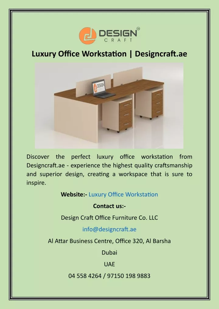 luxury office workstation designcraft ae