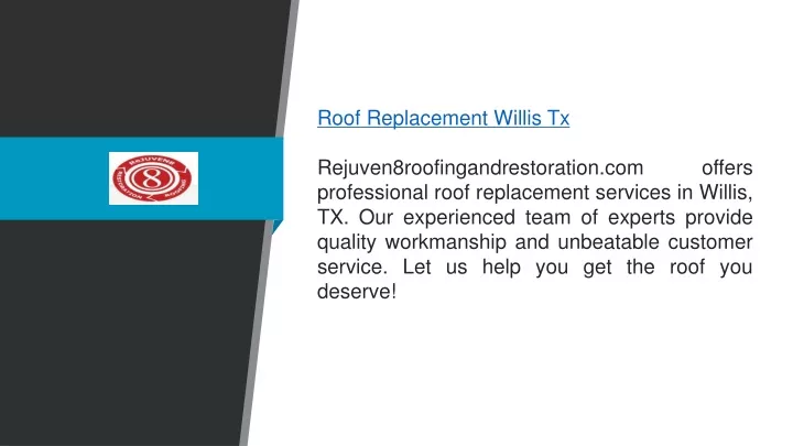 roof replacement willis