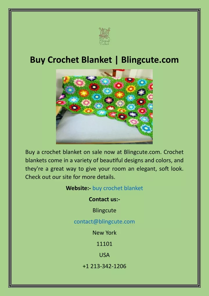 buy crochet blanket blingcute com