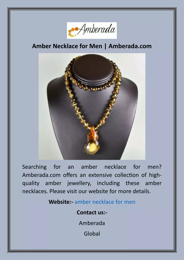 amber necklace for men amberada com
