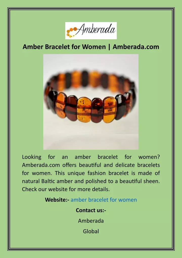 amber bracelet for women amberada com