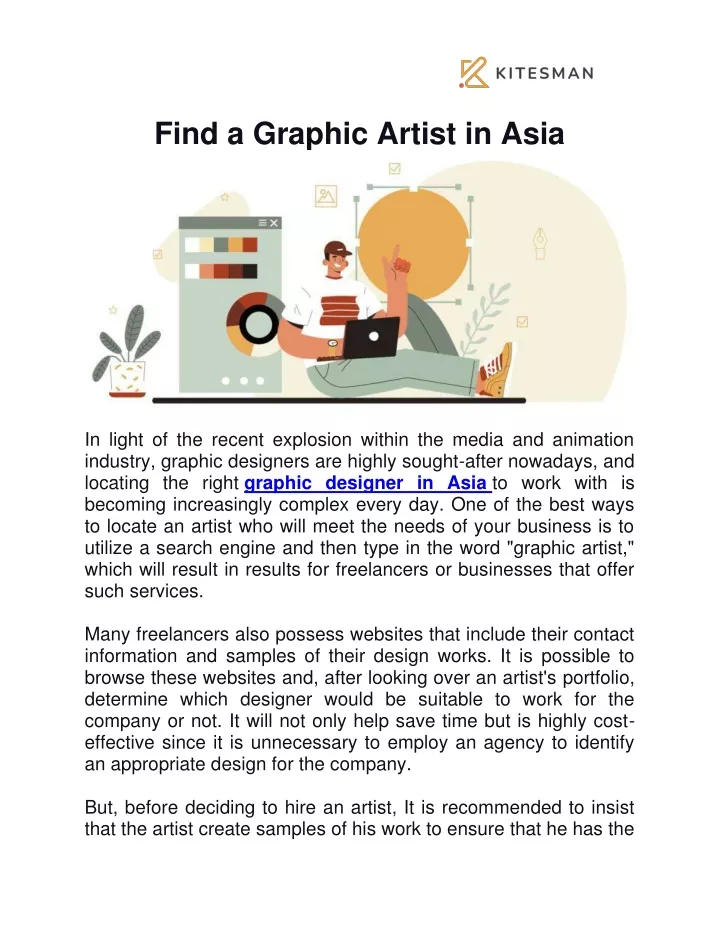 find a graphic artist in asia