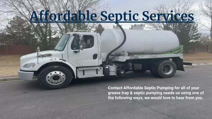 affordable septic services