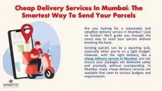 Cheap Delivery Service In Mumbai