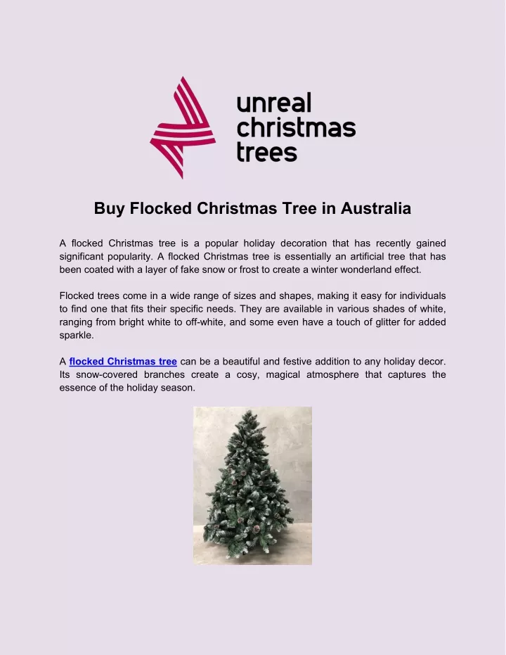 buy flocked christmas tree in australia