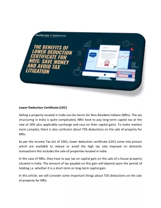 lower deduction certificate ldc