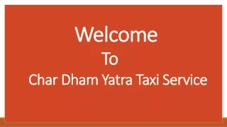 welcome to char dham yatra taxi service