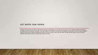 Hot Water Tank repair