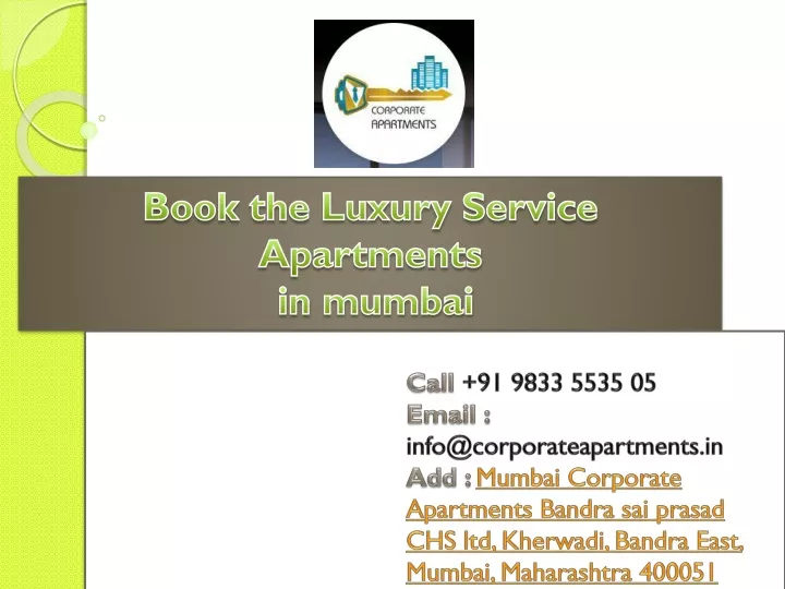 book the luxury service apartments in mumbai