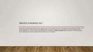 Service d'urgence 24