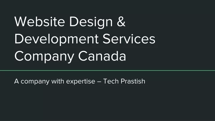 website design development services company canada