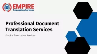 Professional Document Translation Services - Empire Translation Services