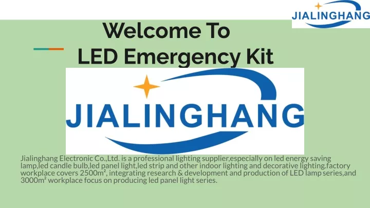 welcome to led emergency kit